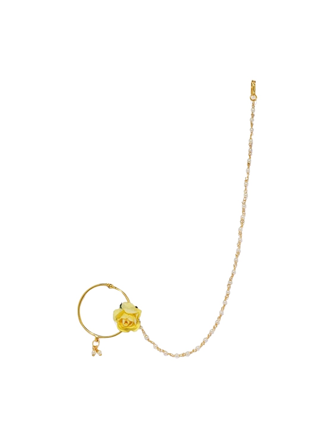 

AccessHer Gold-Plated Yellow Rose Nose Ring