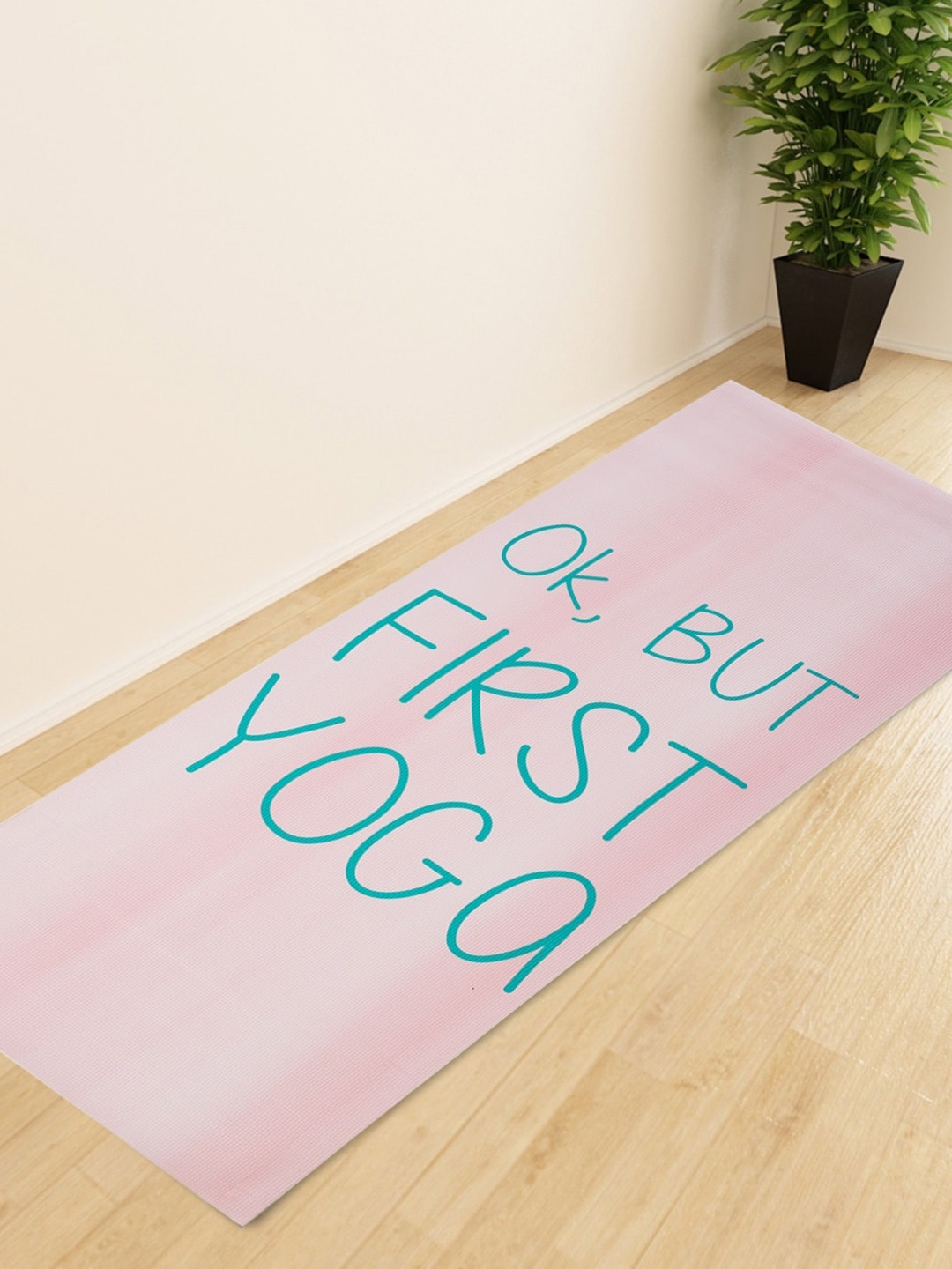 

Home Centre Pink & Green Active Typographic Printed Yoga Mat