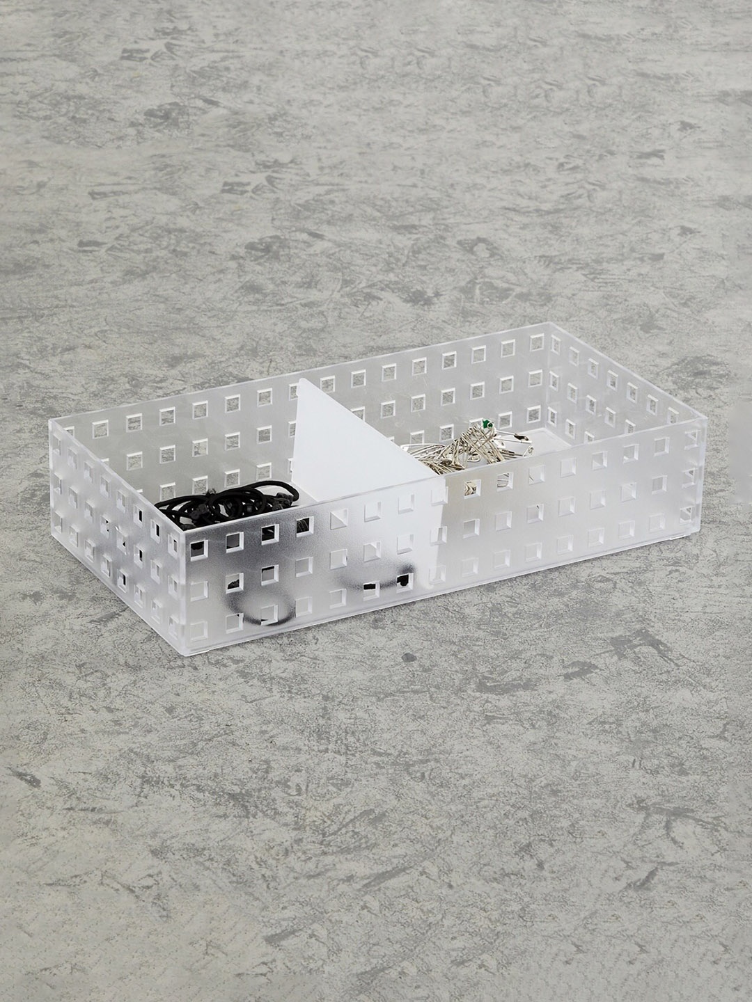 

Home Centre Transparent Regan Ashley Stackable Storage Box with Separator