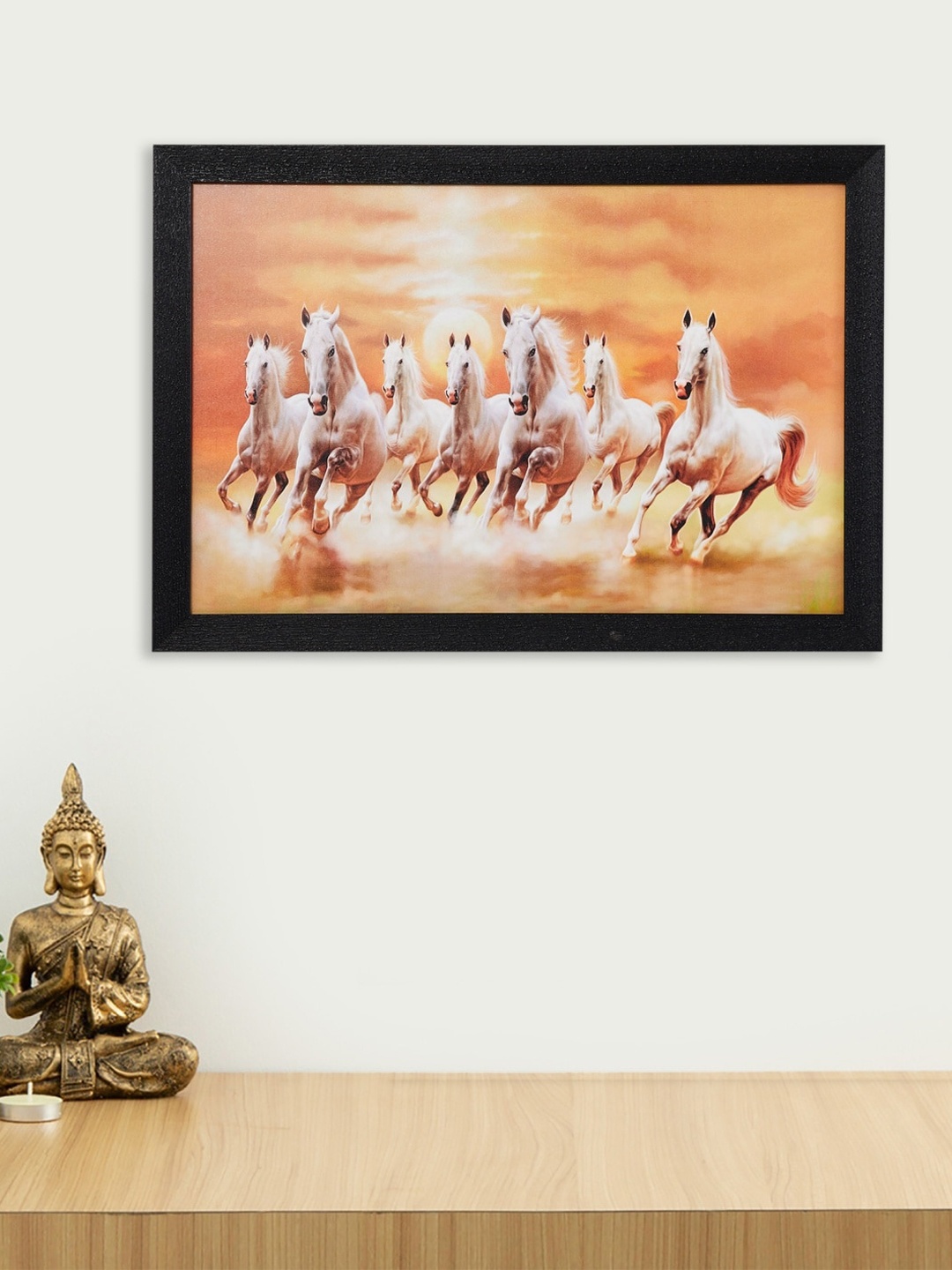 

Home Centre Orange & White Corsica Running Horse Wall Art