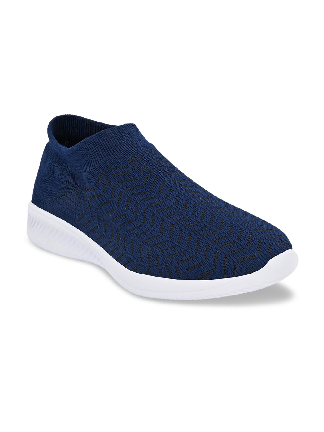 

Provogue Men Navy Blue Woven Design Slip-On Sneakers