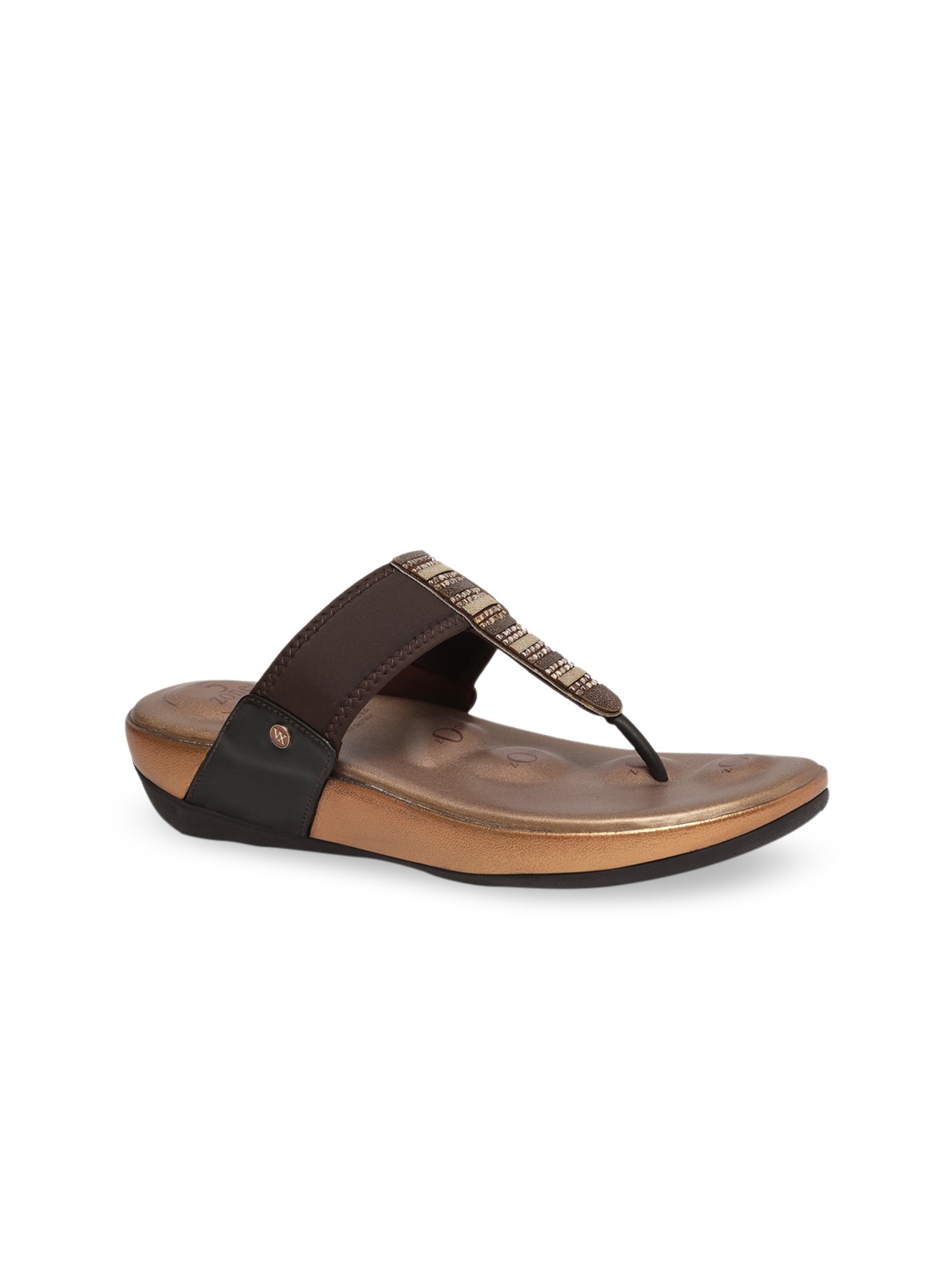 

VON WELLX GERMANY Women Brown Embellished Open Toe Flats