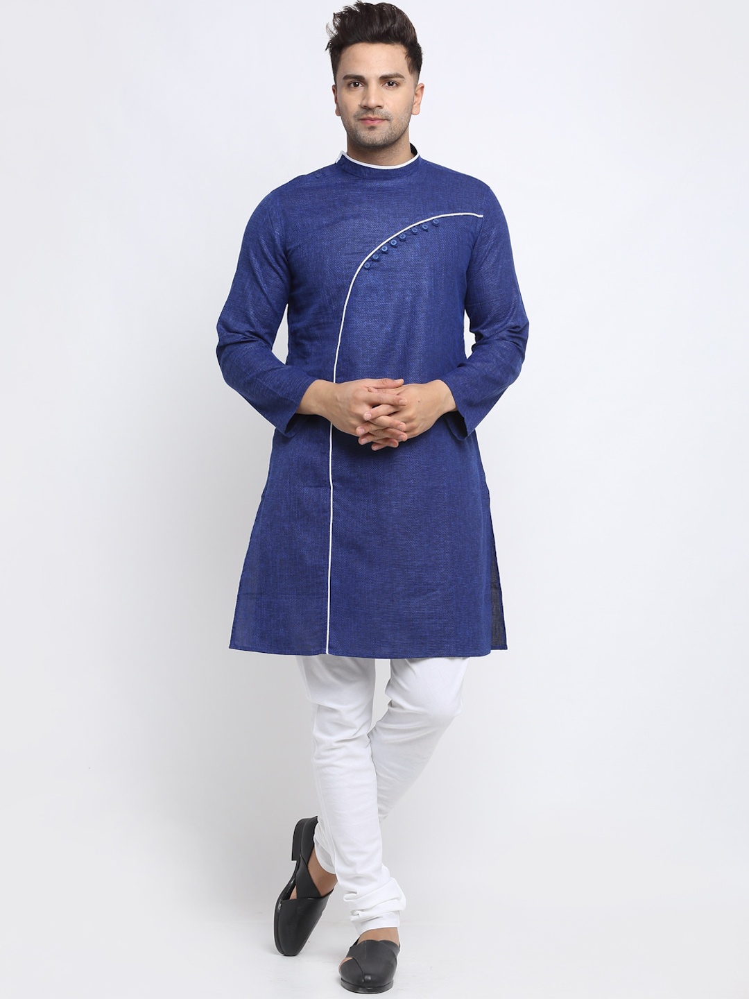

NEUDIS Men Blue Cotton Kurta