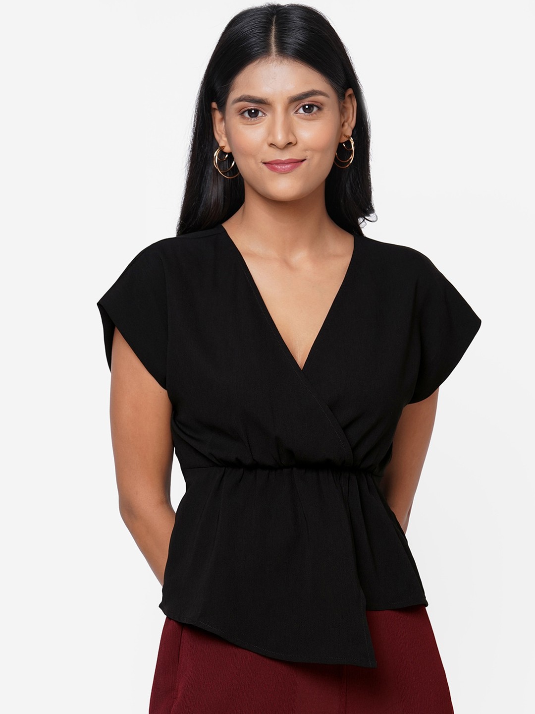 

20Dresses Black Wrap Top
