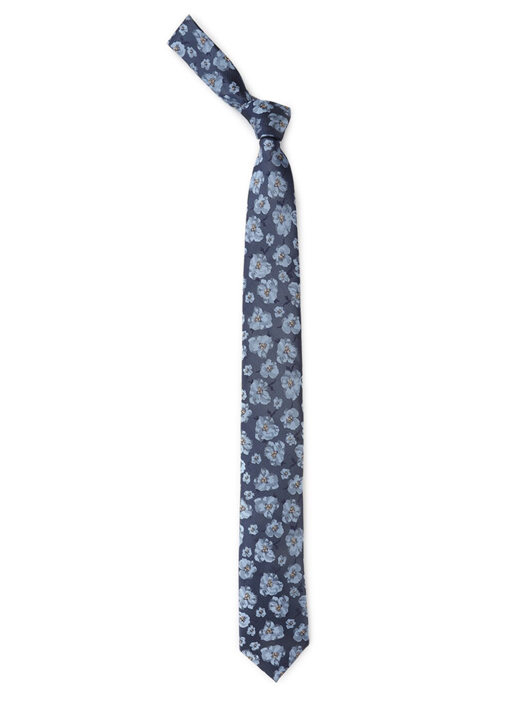 

Louis Philippe Blue & Beige Woven Design Broad Tie