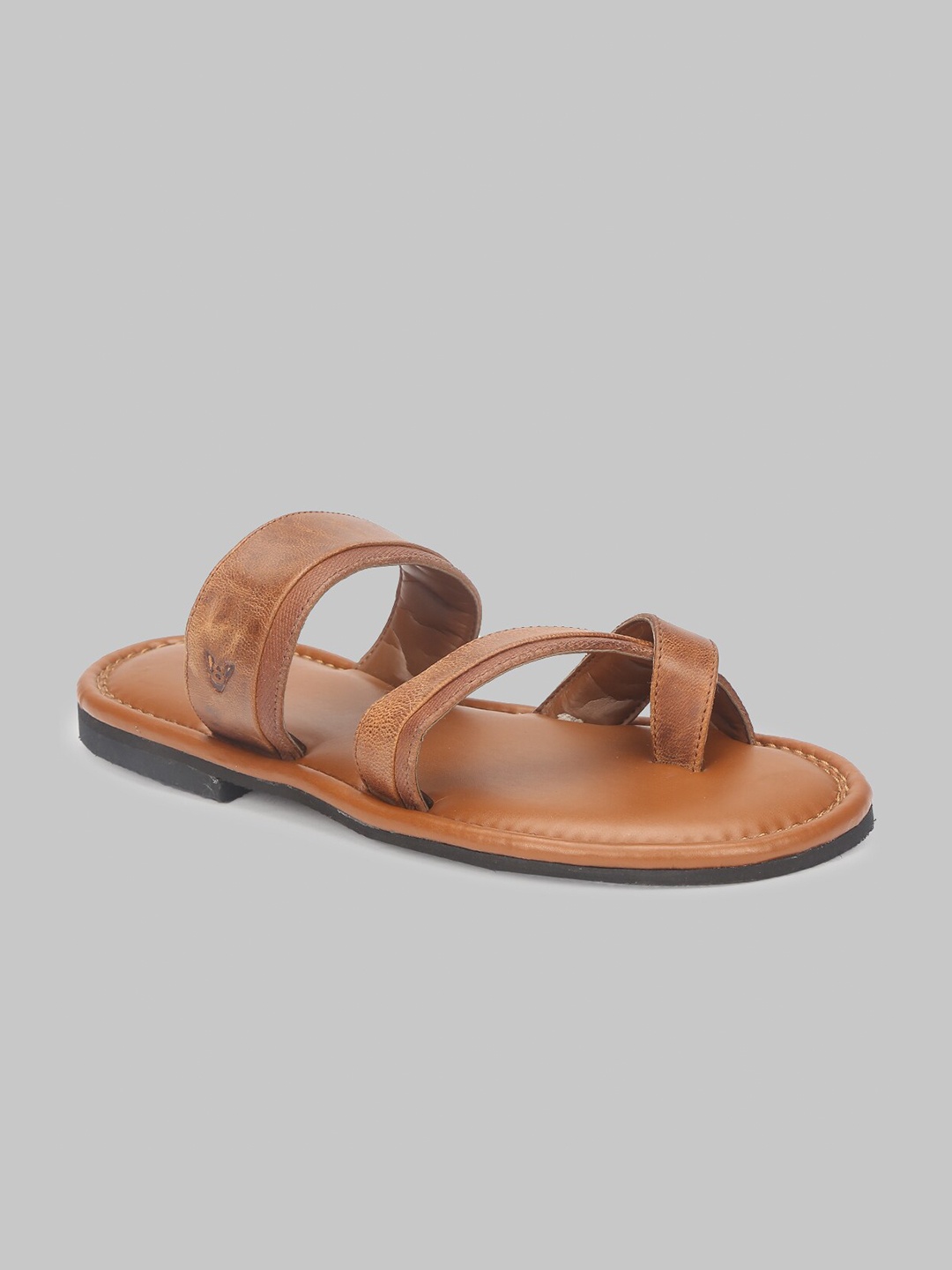 

V8 by Ruosh Men Tan Brown Leather Comfort Sandals
