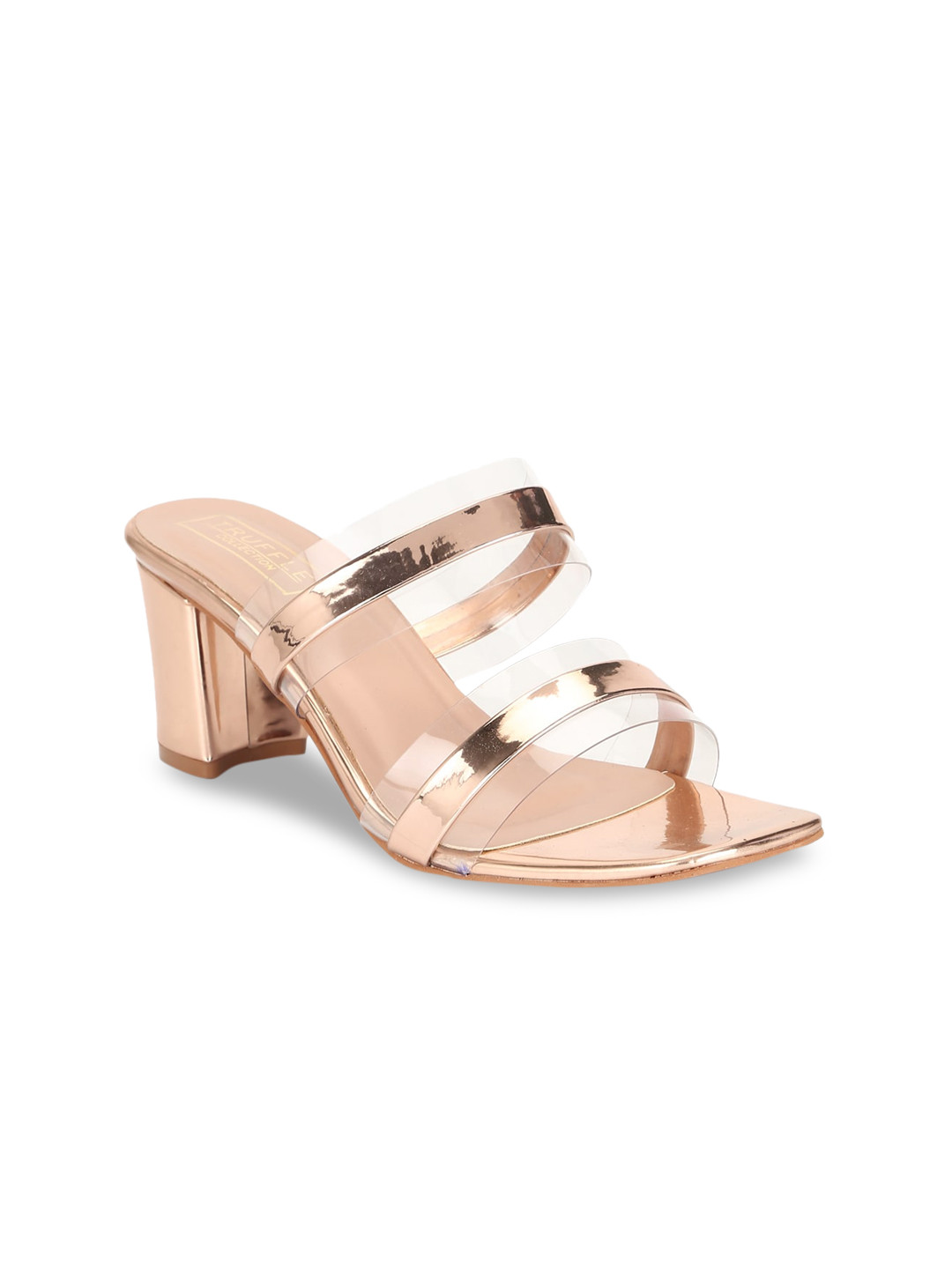 

Truffle Collection Women Rose Gold Solid Sandals