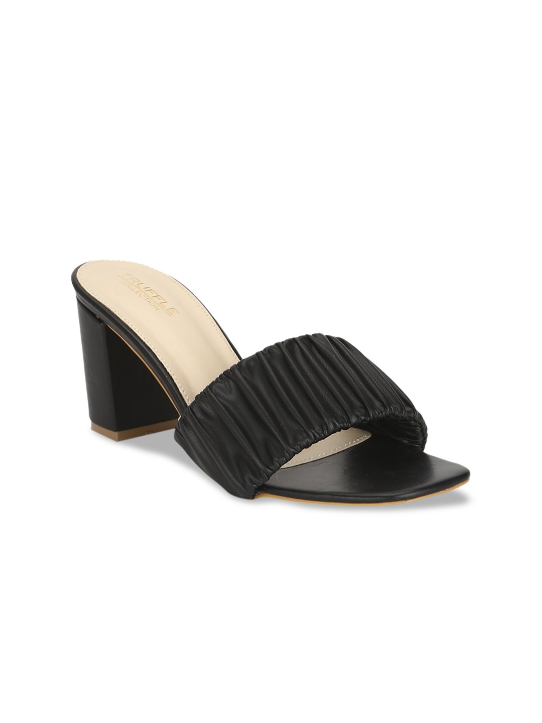 

Truffle Collection Women Black Striped Sandals