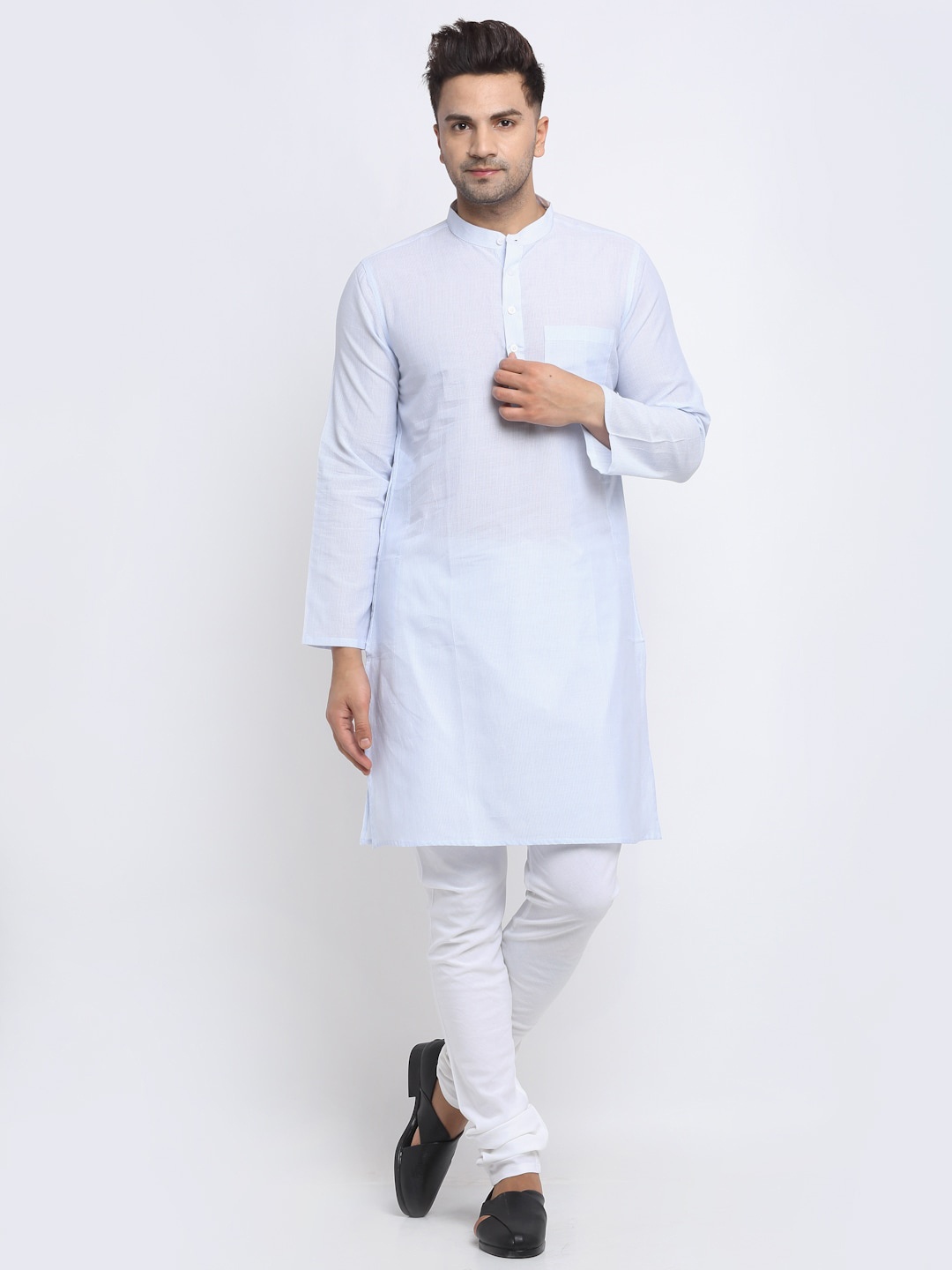 

NEUDIS Men Blue Cotton Kurta