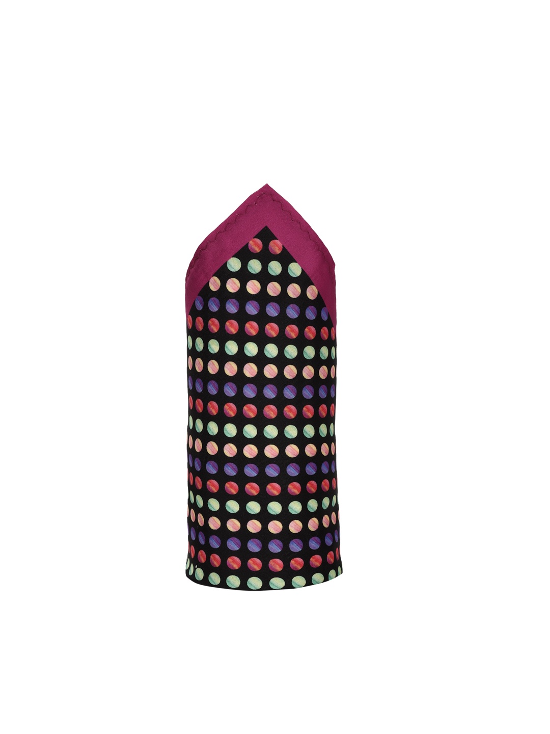 

Louis Philippe Men Black & Purple Printed Silk Pocket Square