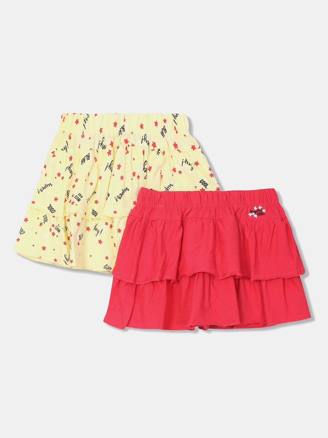 

Cherokee Girls Pack Of 2 Assorted Tiered Mini Skirt