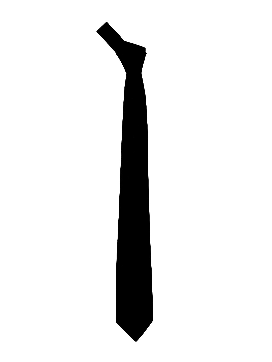 Blacksmith Black Solid Satin Skinny Tie