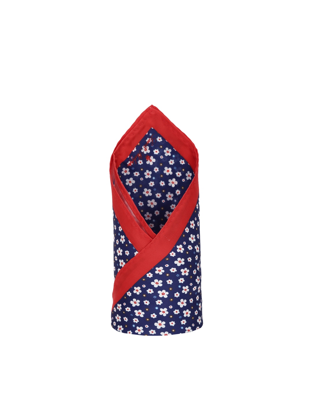 

Louis Philippe Men Blue & Red Printed Silk Pocket Square