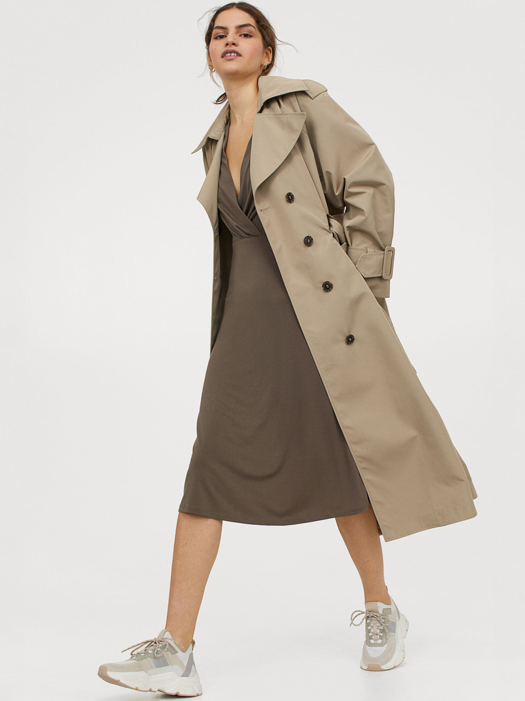 

H&M Women Beige Jersey Dress