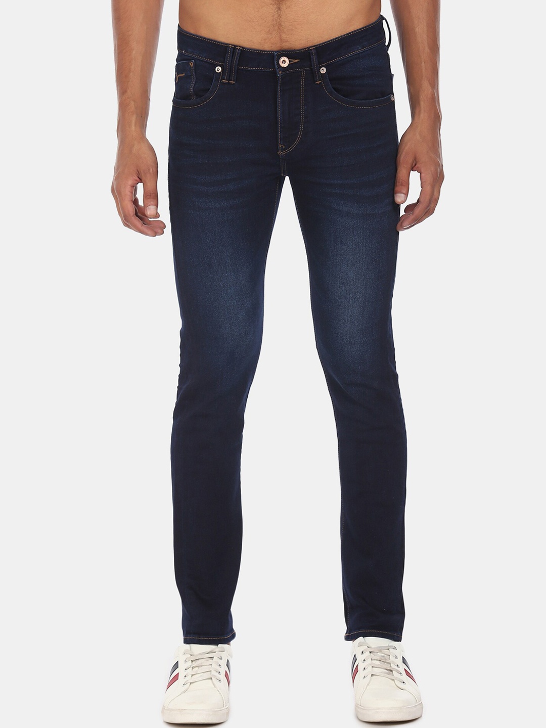 

Flying Machine Men Blue Jackson Skinny Fit Mid-Rise Clean Look Jeans