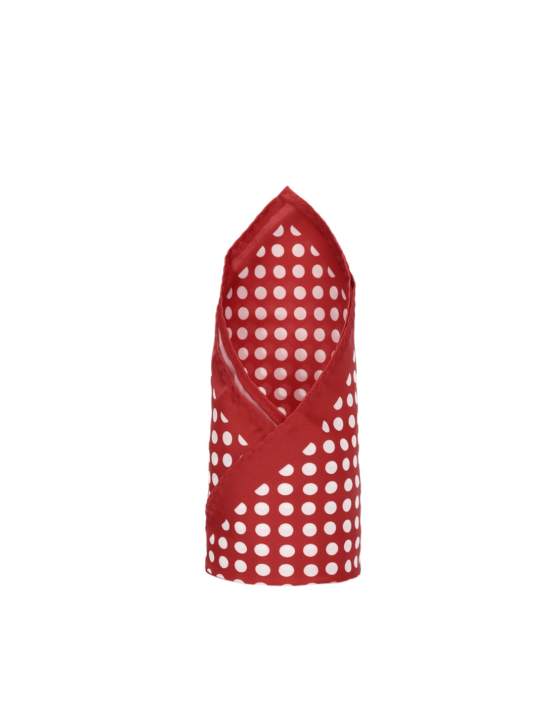 

Louis Philippe Men Red & White Printed Silk Pocket Square