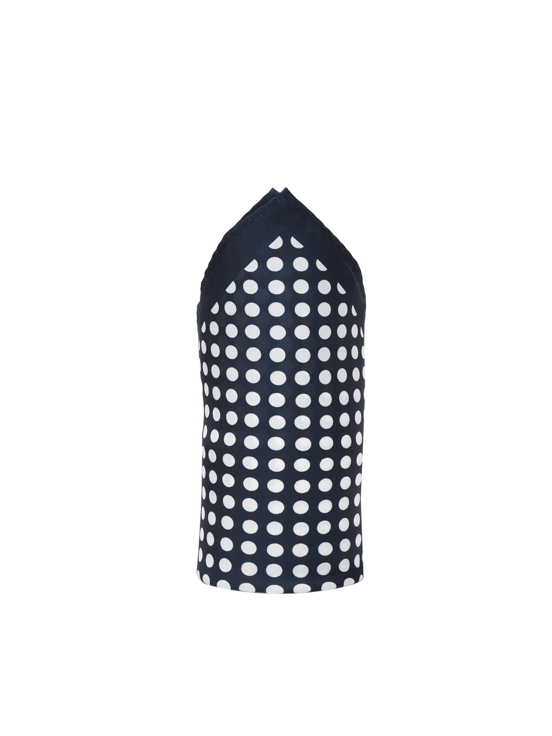 

Louis Philippe Men Navy Blue & White Printed Silk Pocket Square