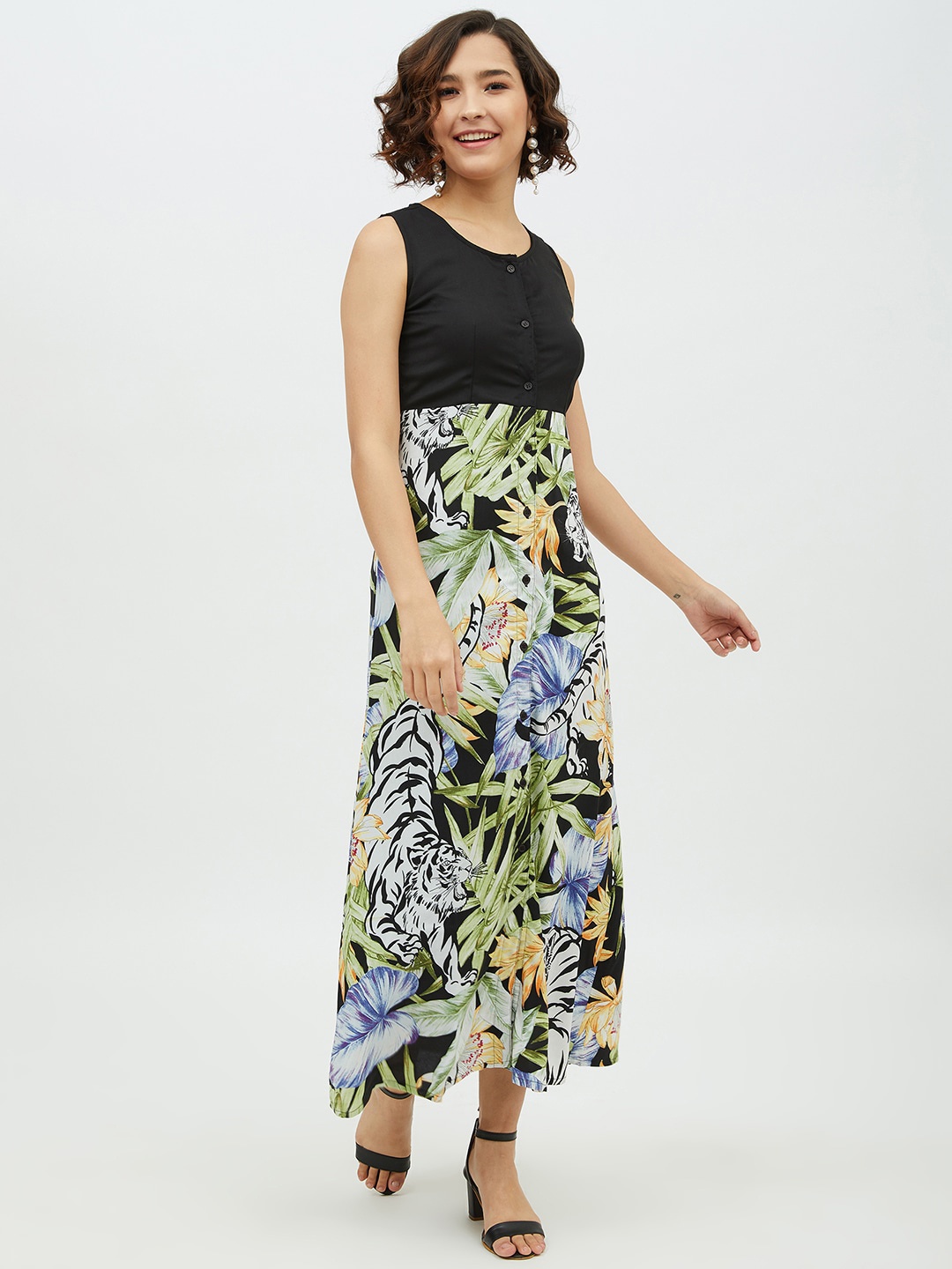 

StyleStone Women Multicoloured Printed Maxi Dress, Multi