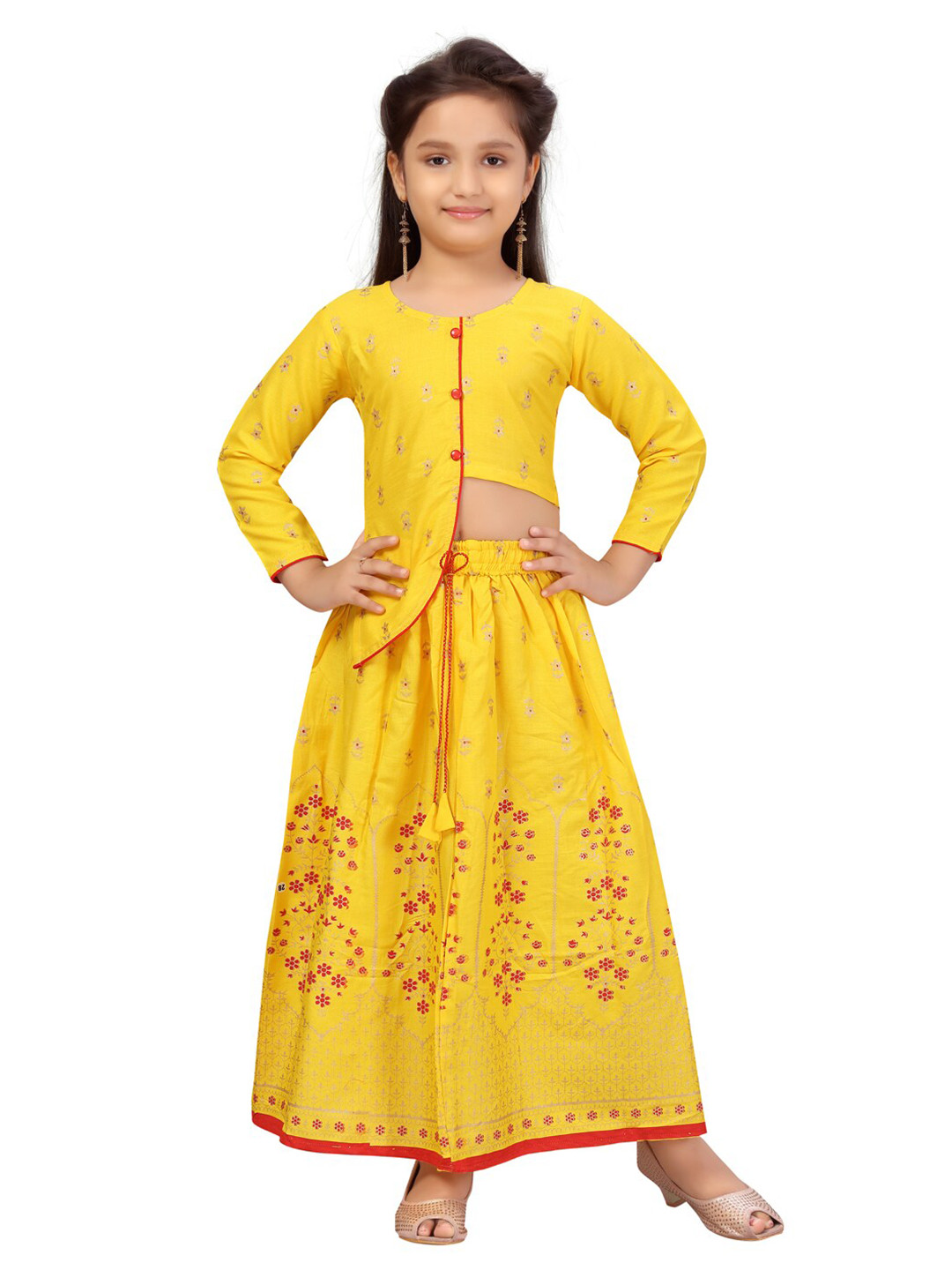 

Aarika Yellow Ready to Wear Lehenga with Blouse