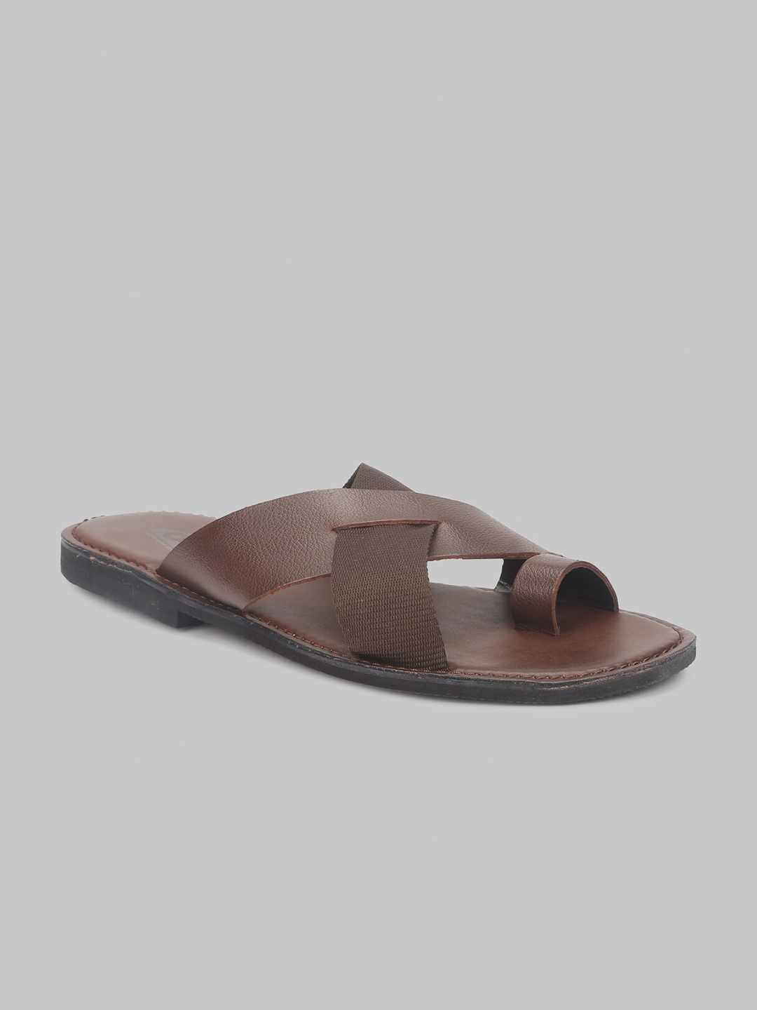 

V8 by Ruosh Men Brown Leather Comfort Sandals