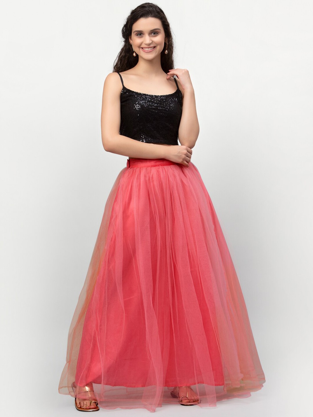 

studio rasa Pink & Balck Ready to Wear Lehenga with Blouse
