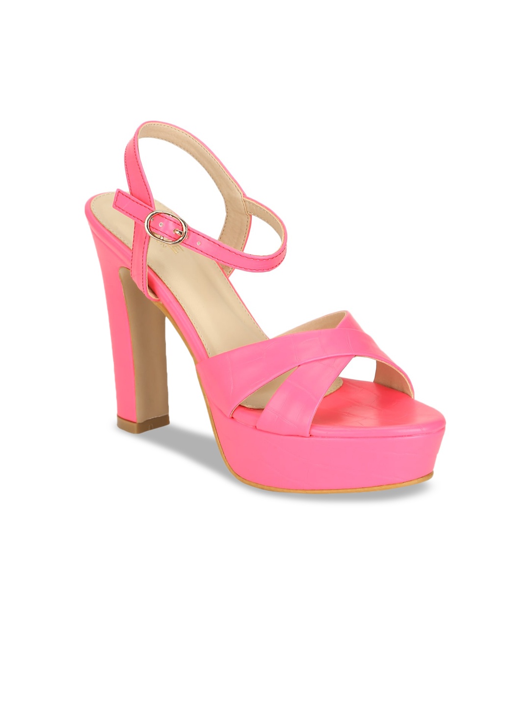 

Truffle Collection Women Pink Solid Sandals
