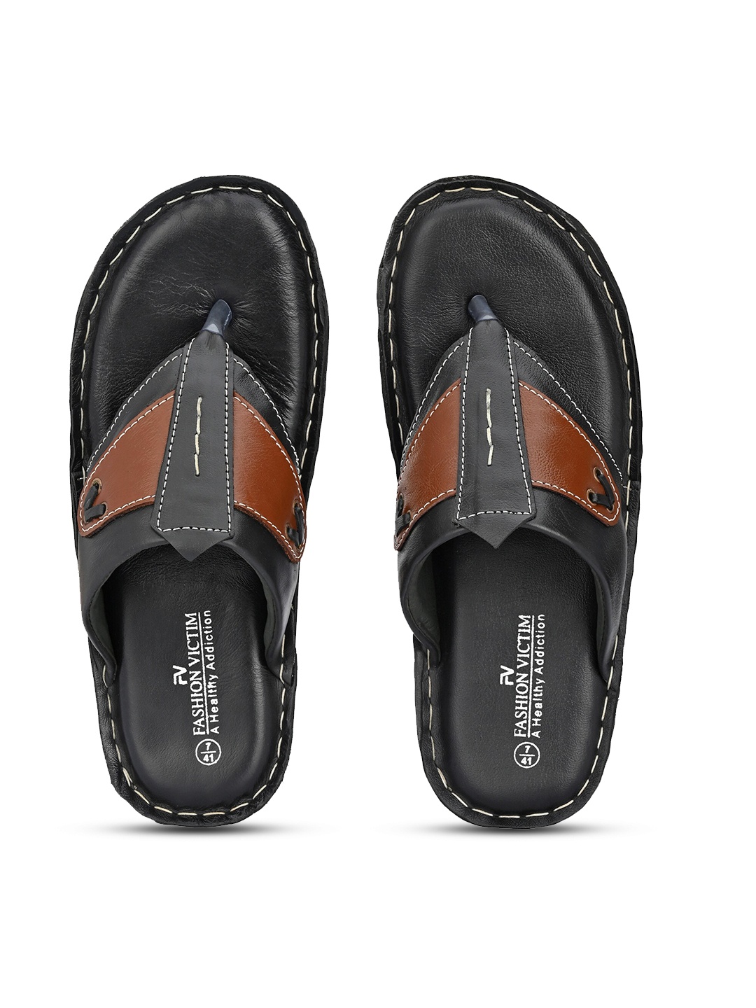 

Fashion Victim Men Black & Brown Comfort Sandals