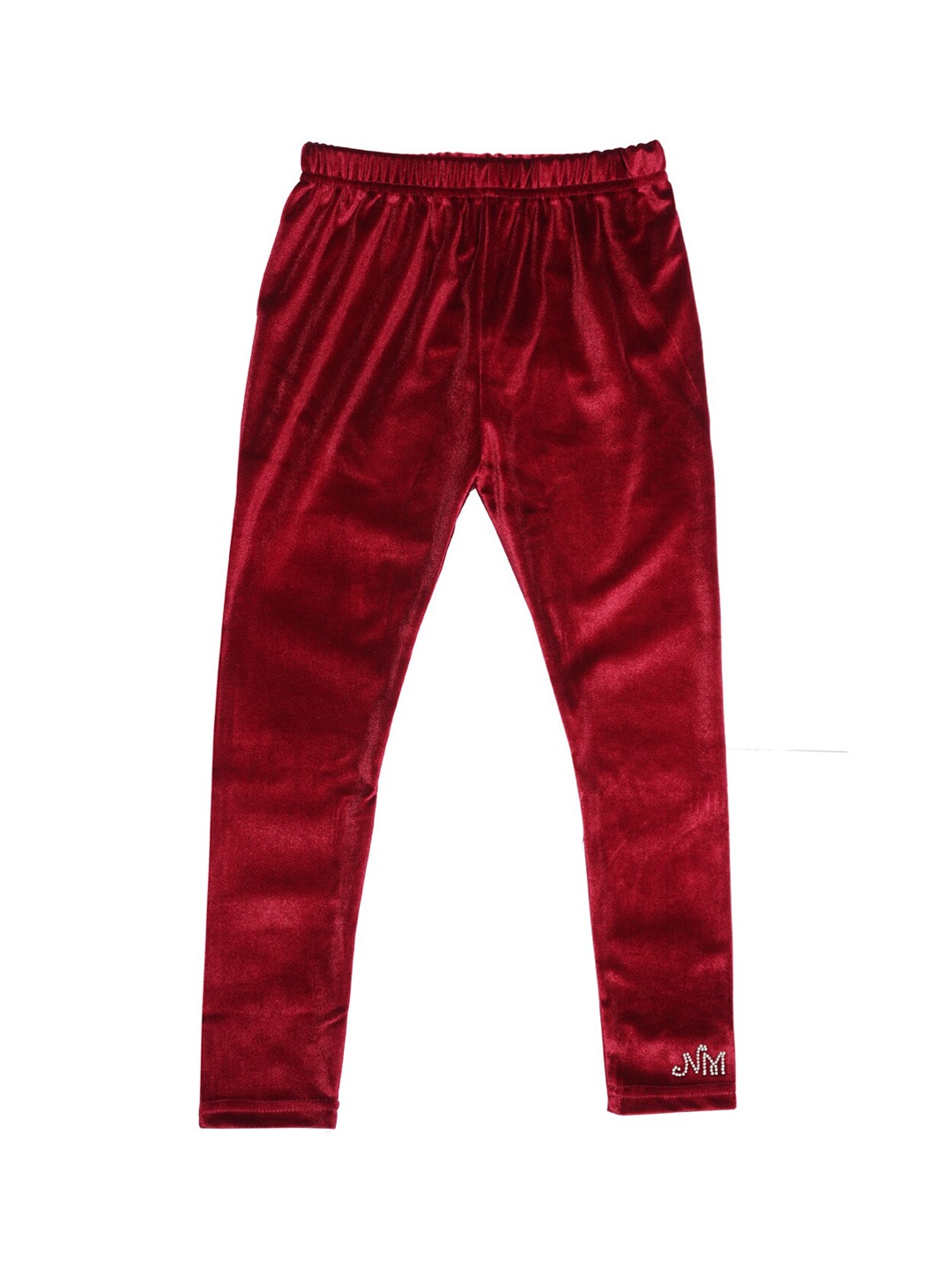 

Nins Moda Girls Maroon Solid Ankle-Length Velvet Leggings