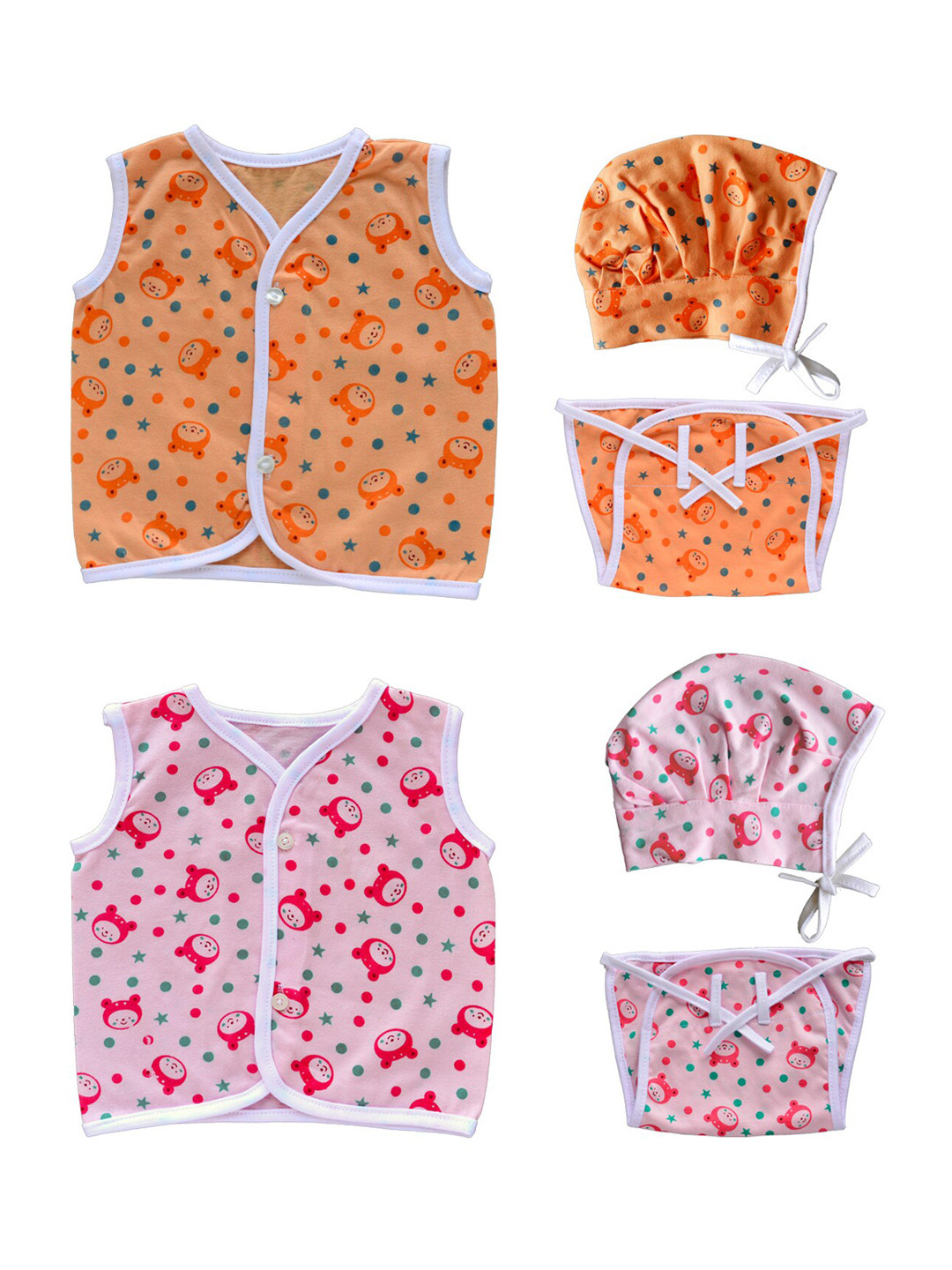 

Little Angels Infant Girls Pack Of 2 Assorted Cotton Innerwear Vests