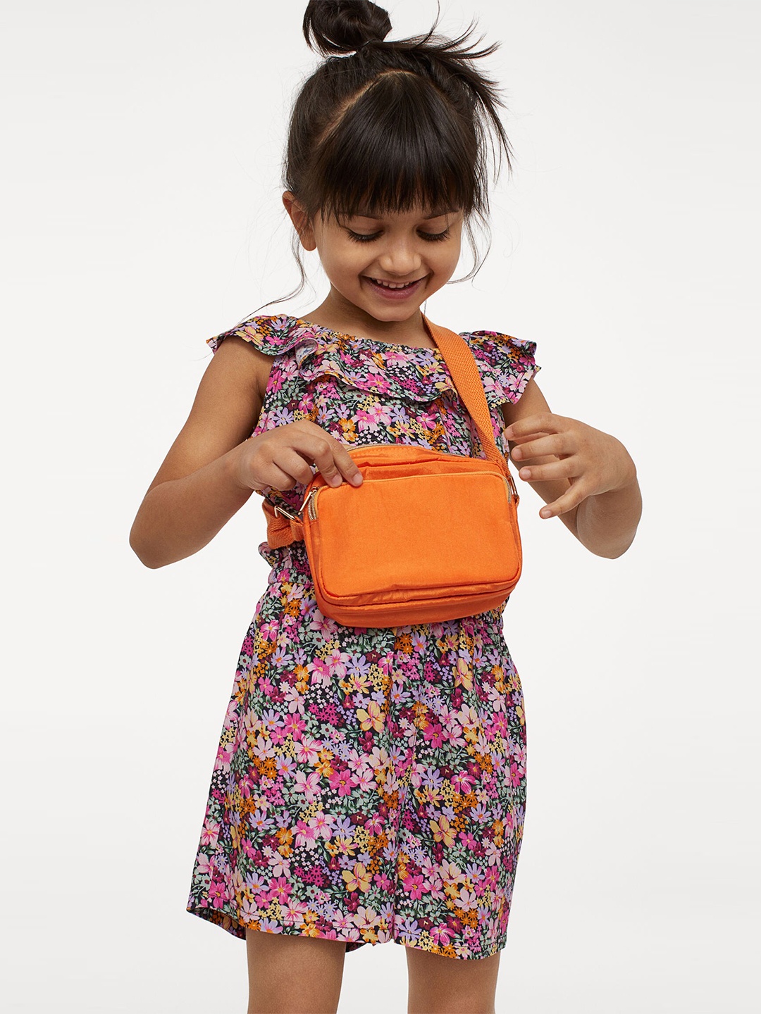 

H&M Girls Multicoloured Patterned Playsuit, Multi
