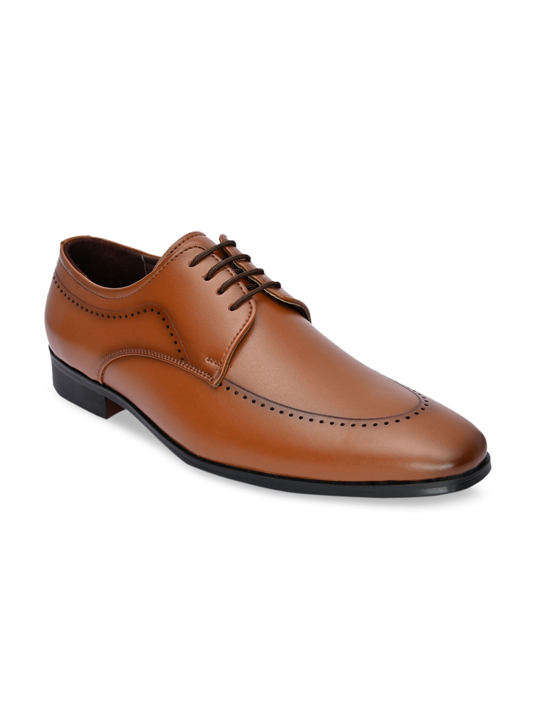 

Hydes N Hues Men Tan Brown Solid Formal Derbys