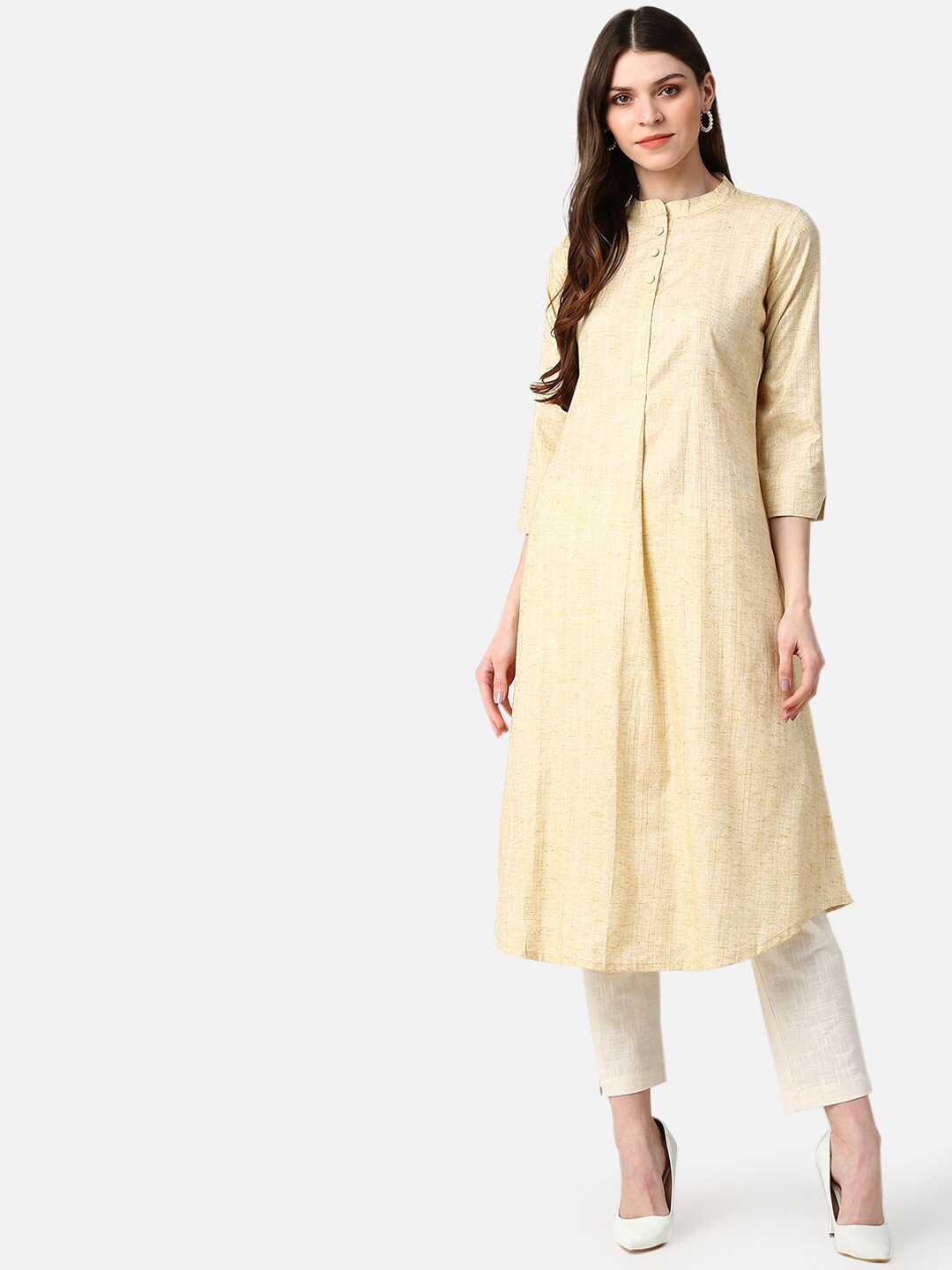 

AHIKA Women Beige Printed Kurta