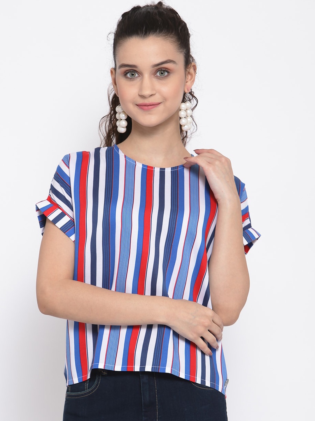 

Pepe Jeans Women Multicoloured Striped Regular Top, Multi