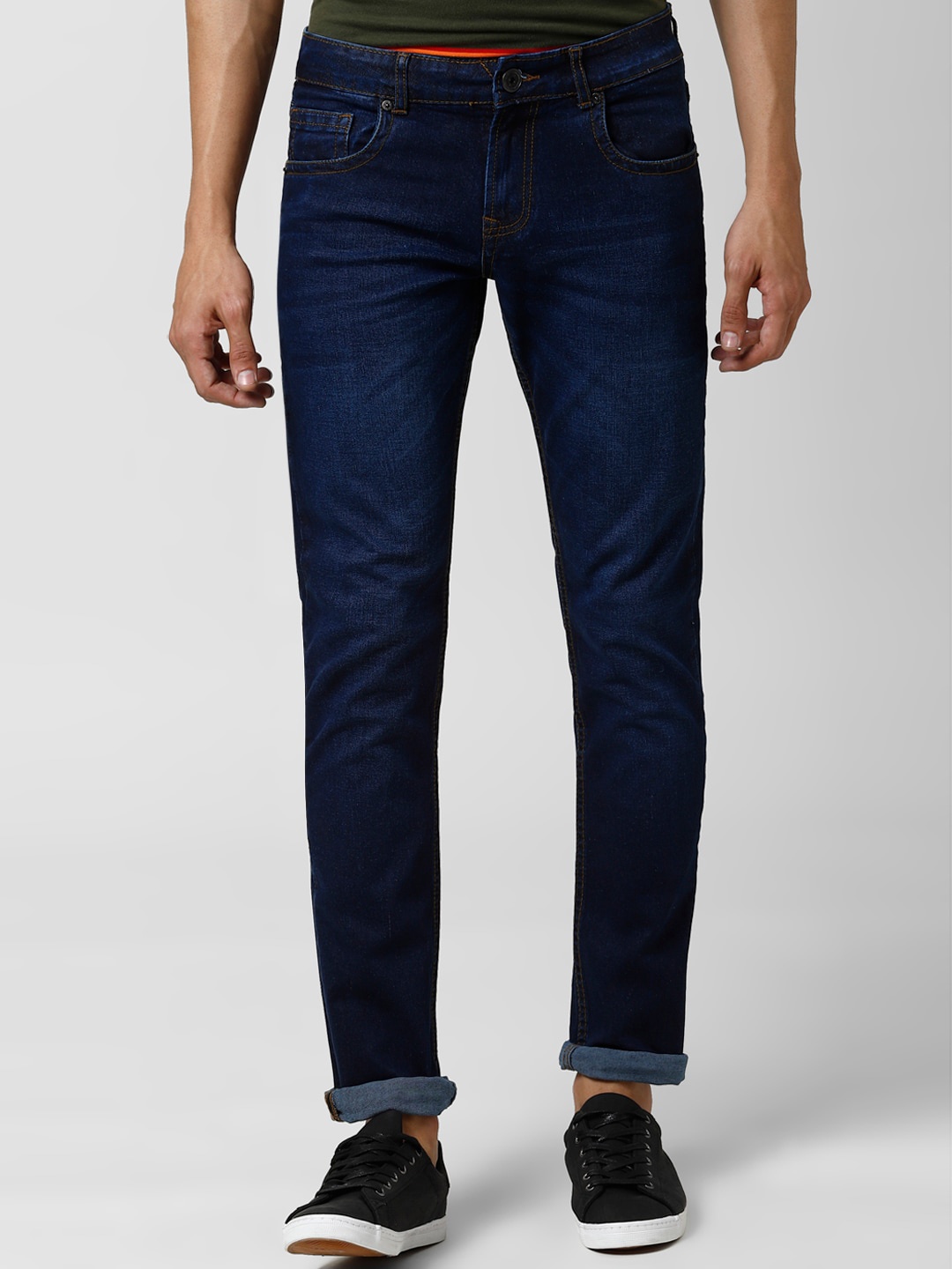 

Peter England Casuals Men Navy Blue Skinny Fit Jeans