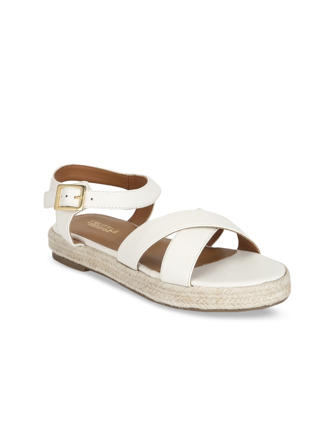 

Truffle Collection Women White Solid Sandals
