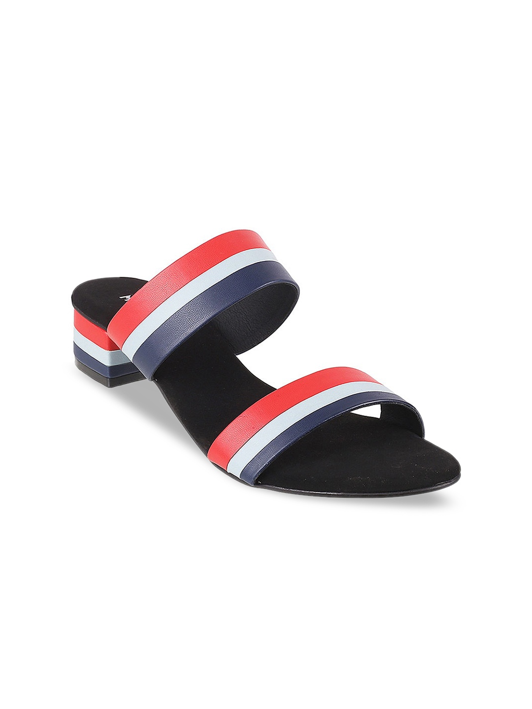 

Mochi Women Blue & Red Colourblocked Sandals