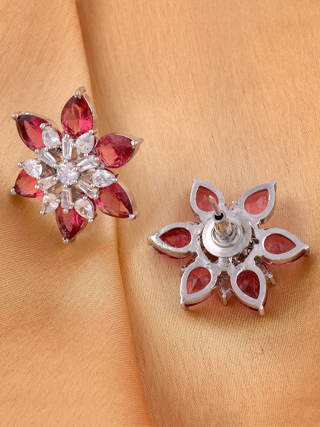 

Saraf RS Jewellery Magenta Contemporary Studs