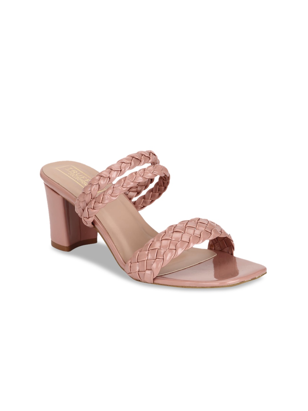 

Truffle Collection Women Pink Woven Design Sandals