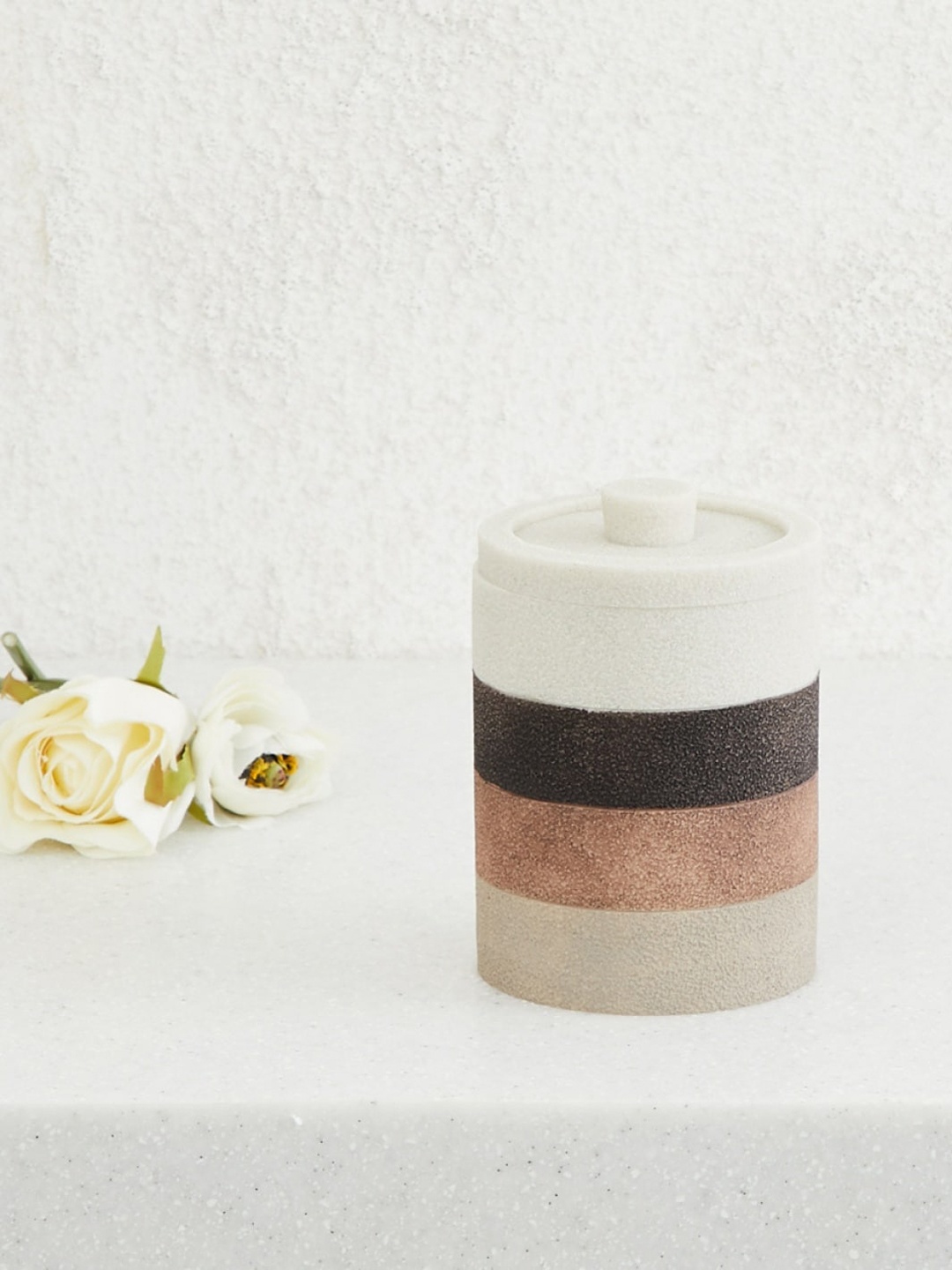 

Home Centre Multicoloured Striped Emerson Jar With Lid, Multi