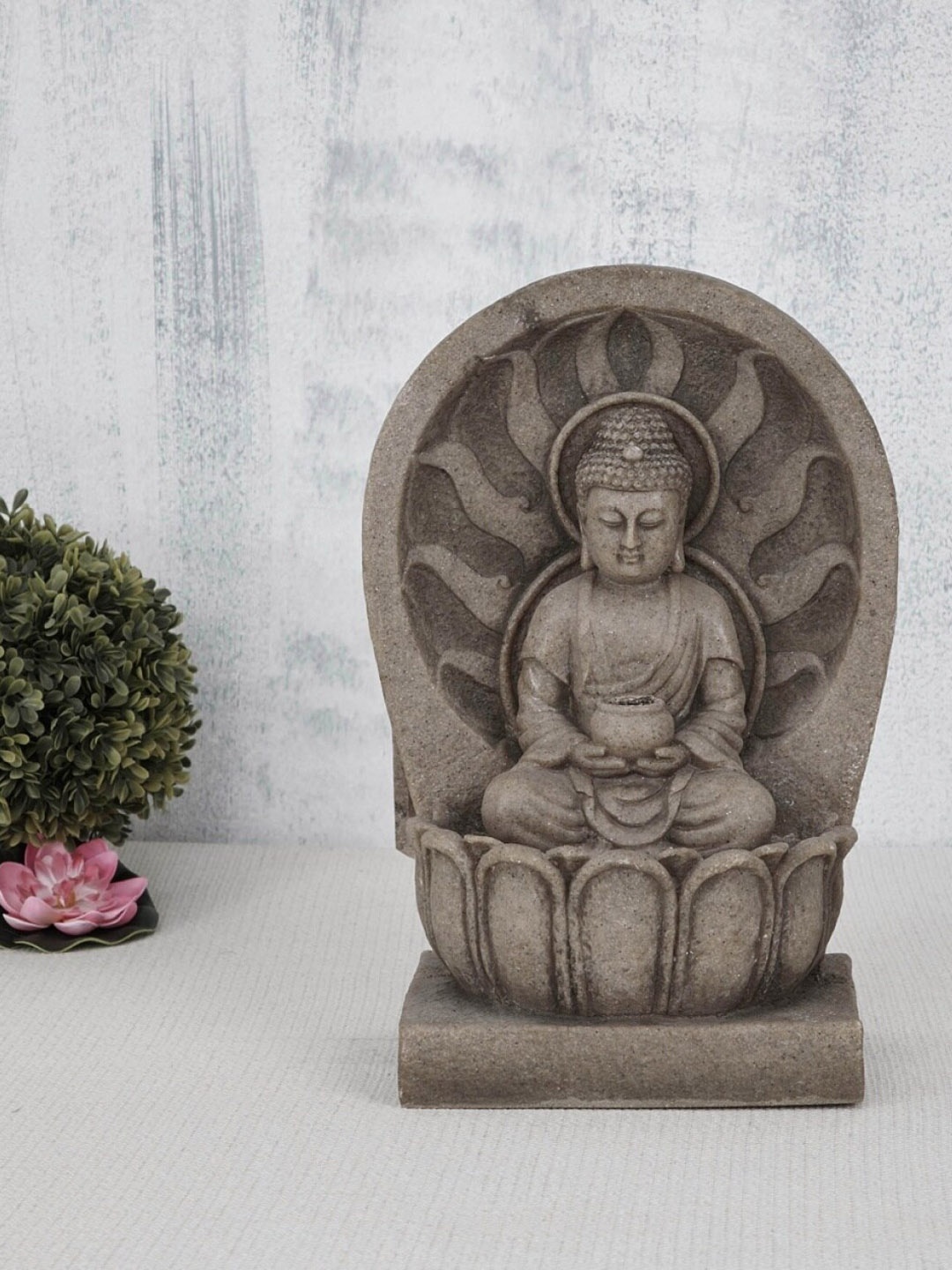 

Home Centre Beige Alpine Electrical Buddha Indoor Fountain