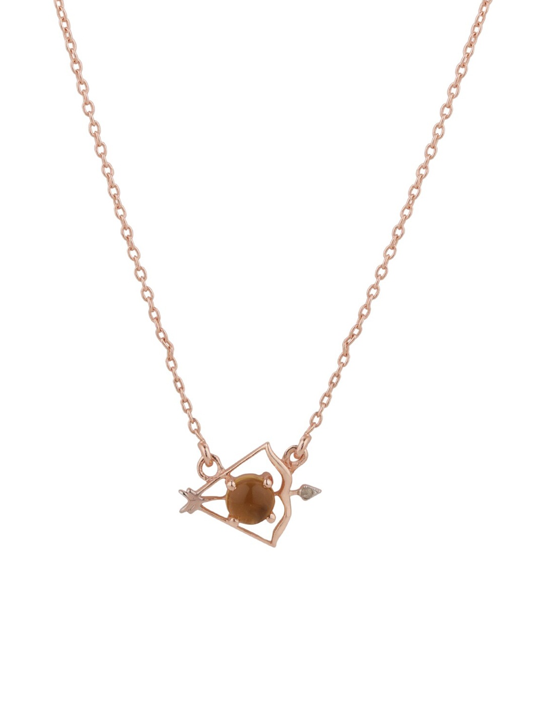 

Chumbak Rose Gold-Plated Sterling Silver Citrine Necklace