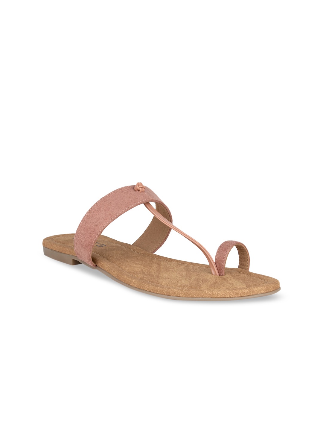 

SOLES Women Pink T-Strap Flats