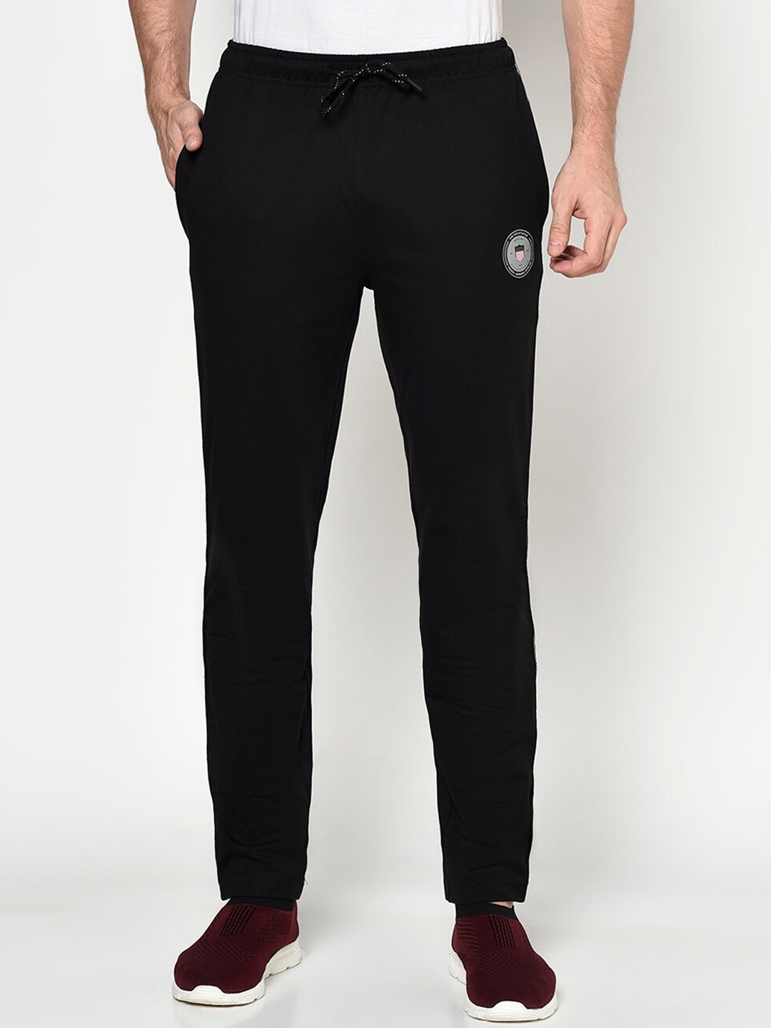 

Octave Men Black Solid Cotton Track Pants
