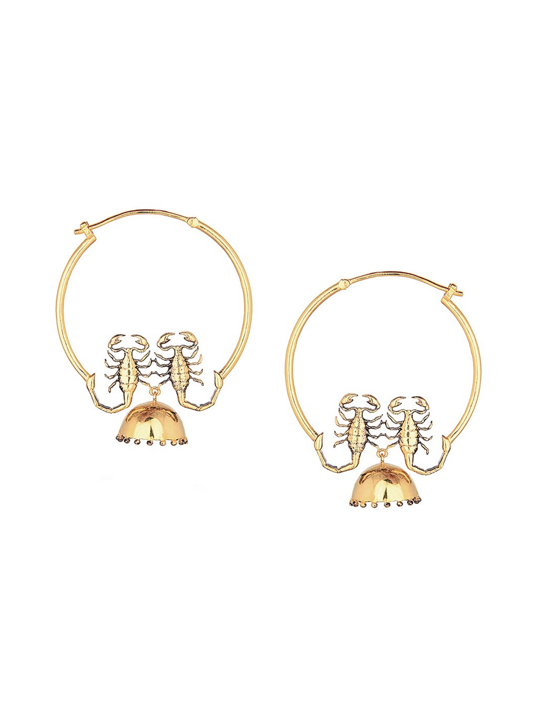 

Funky Maharani Gold-Plated Contemporary Drop Earrings