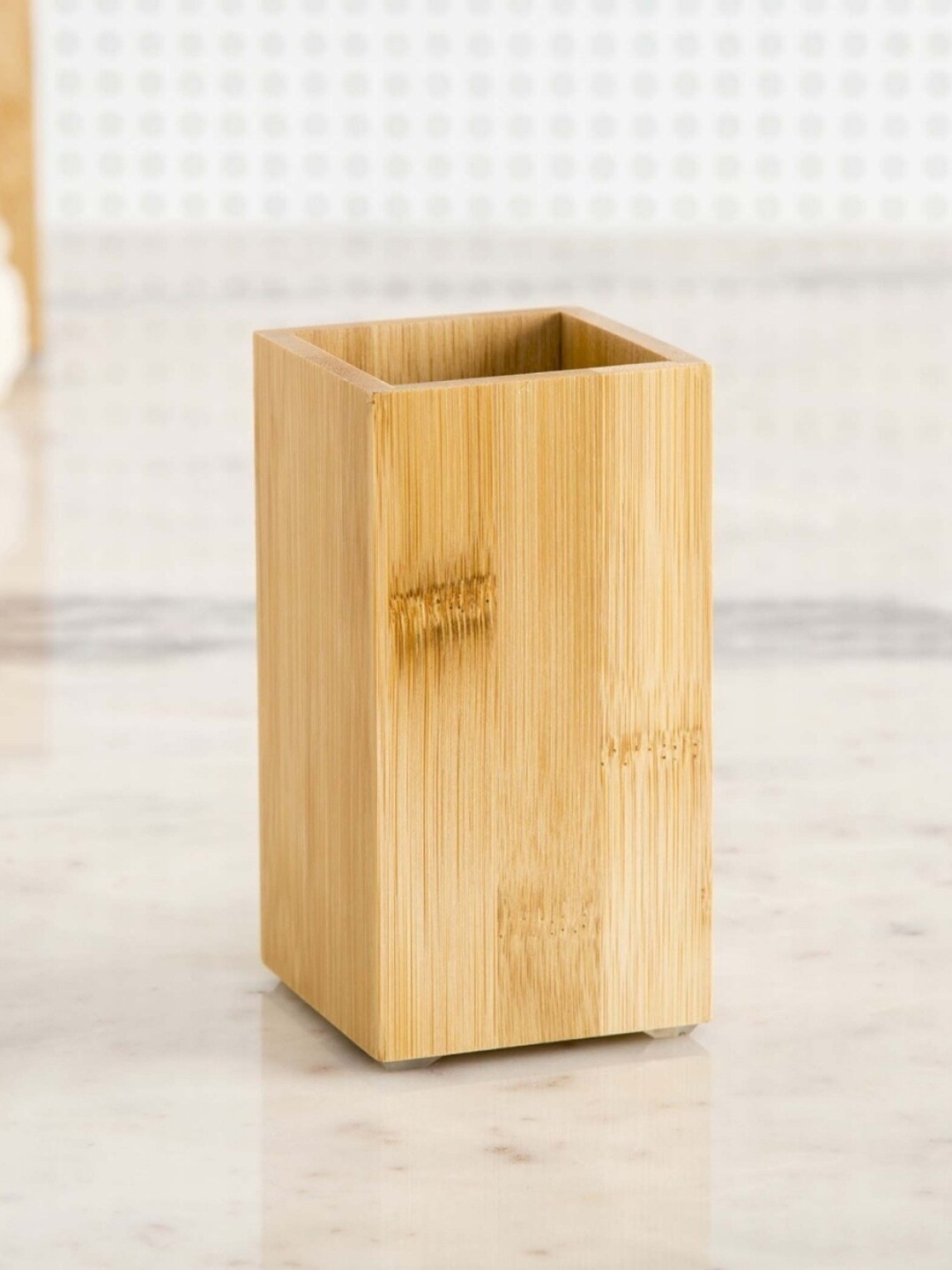 

Home Centre Beige Solid Hudson Bamboo Tooth Brush Holder