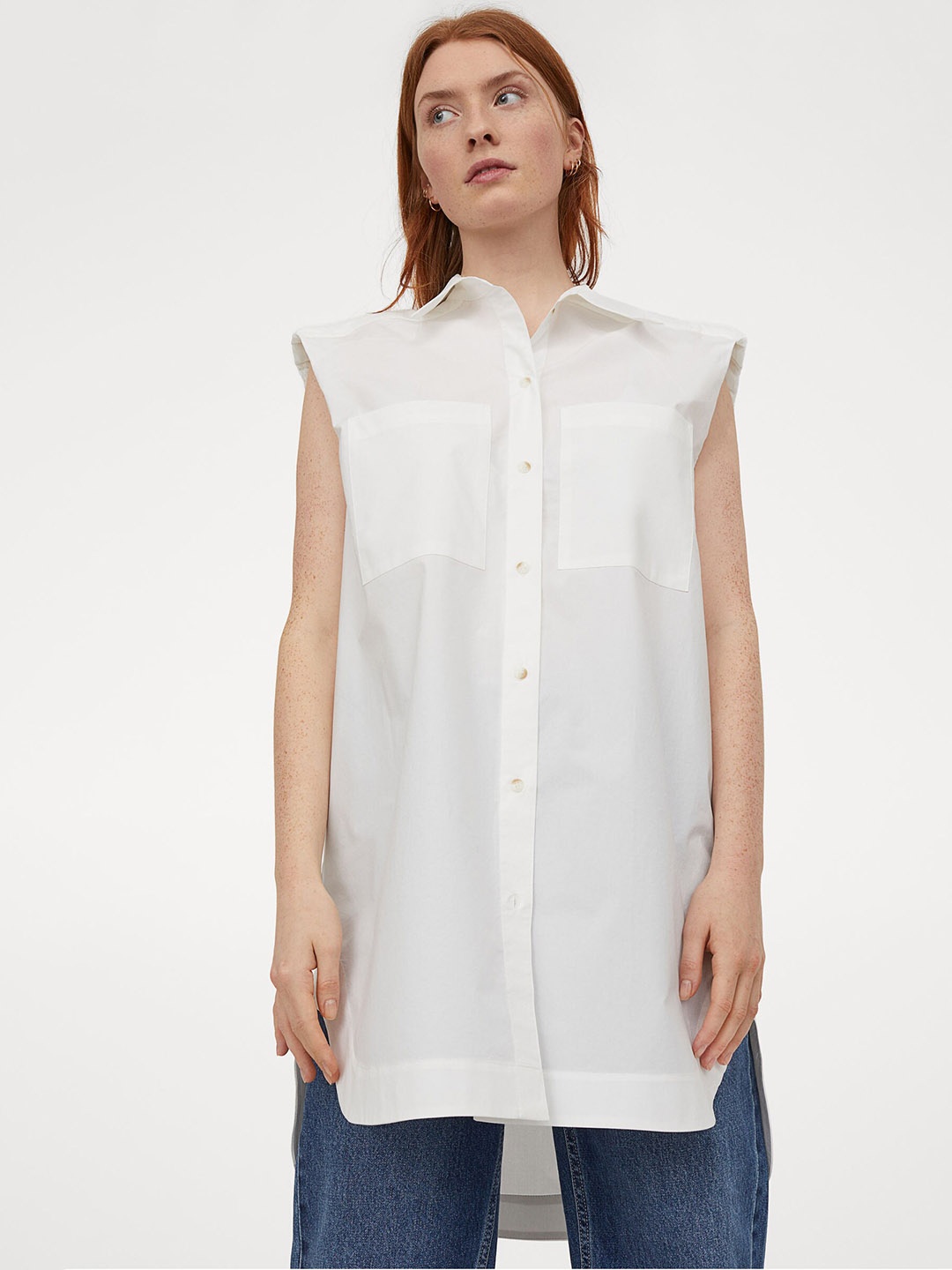 

H&M Women White Oversized Blouse