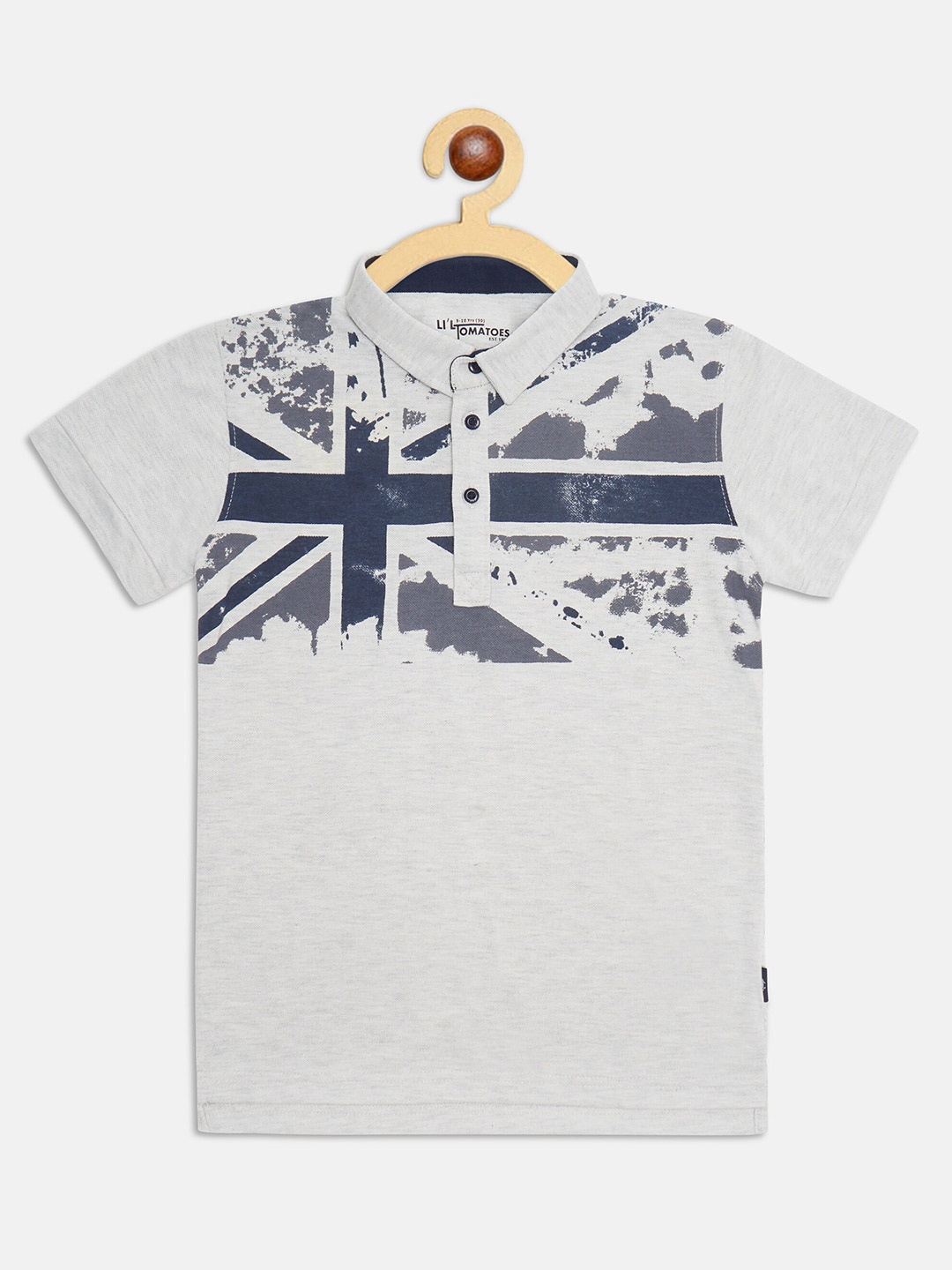

Lil Tomatoes Boys Grey Printed T-shirt