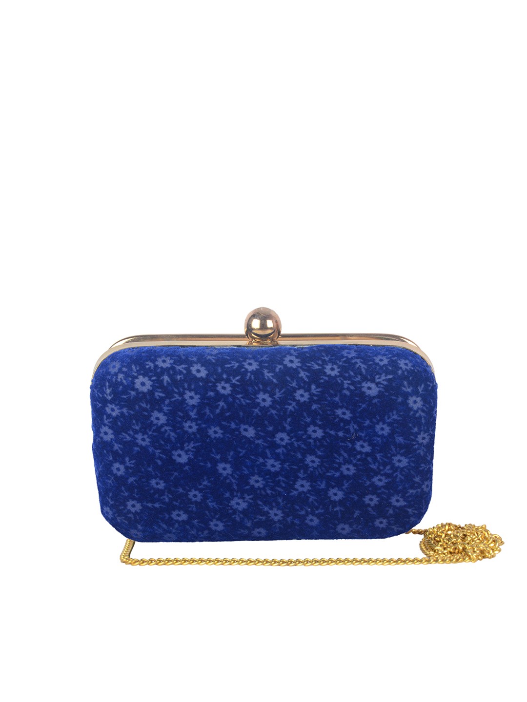 

REZZY Blue Printed Box Clutch