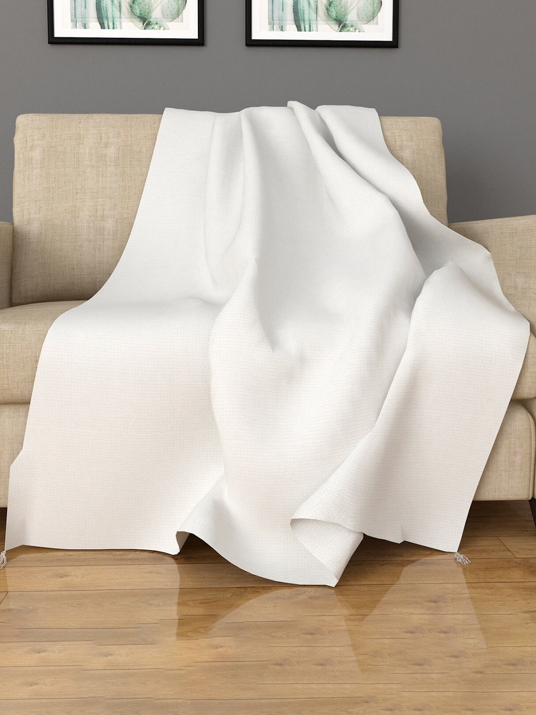

Home Centre White Solid AC Room 210 GSM Single Bed Blanket