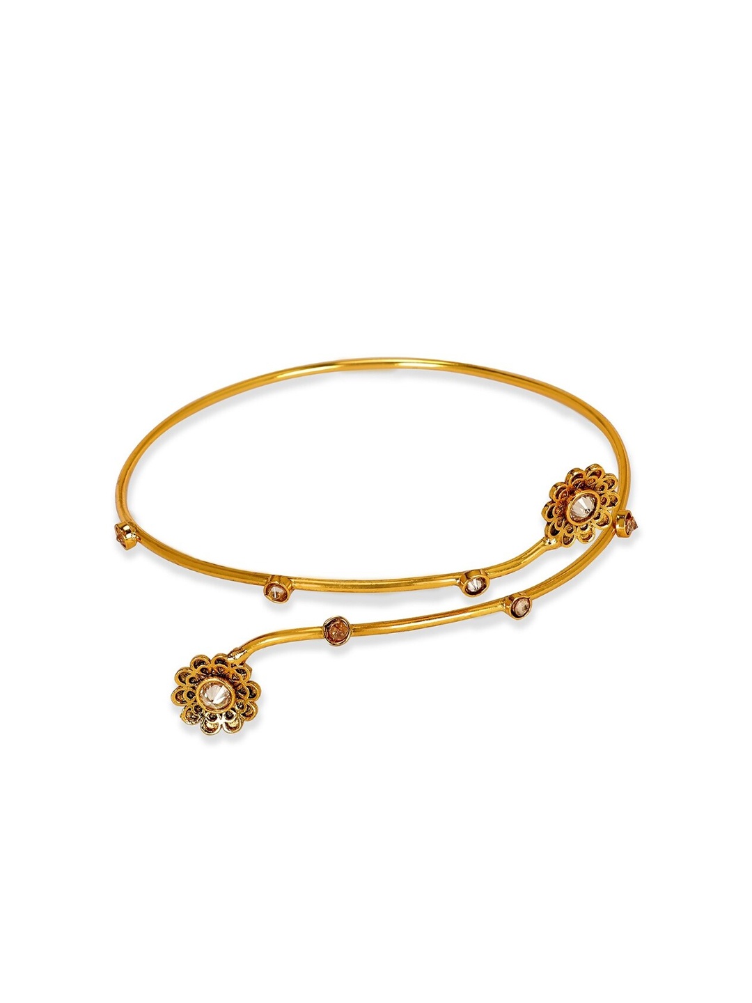 

AccessHer Women Gold Toned Kundan Antique Armlet